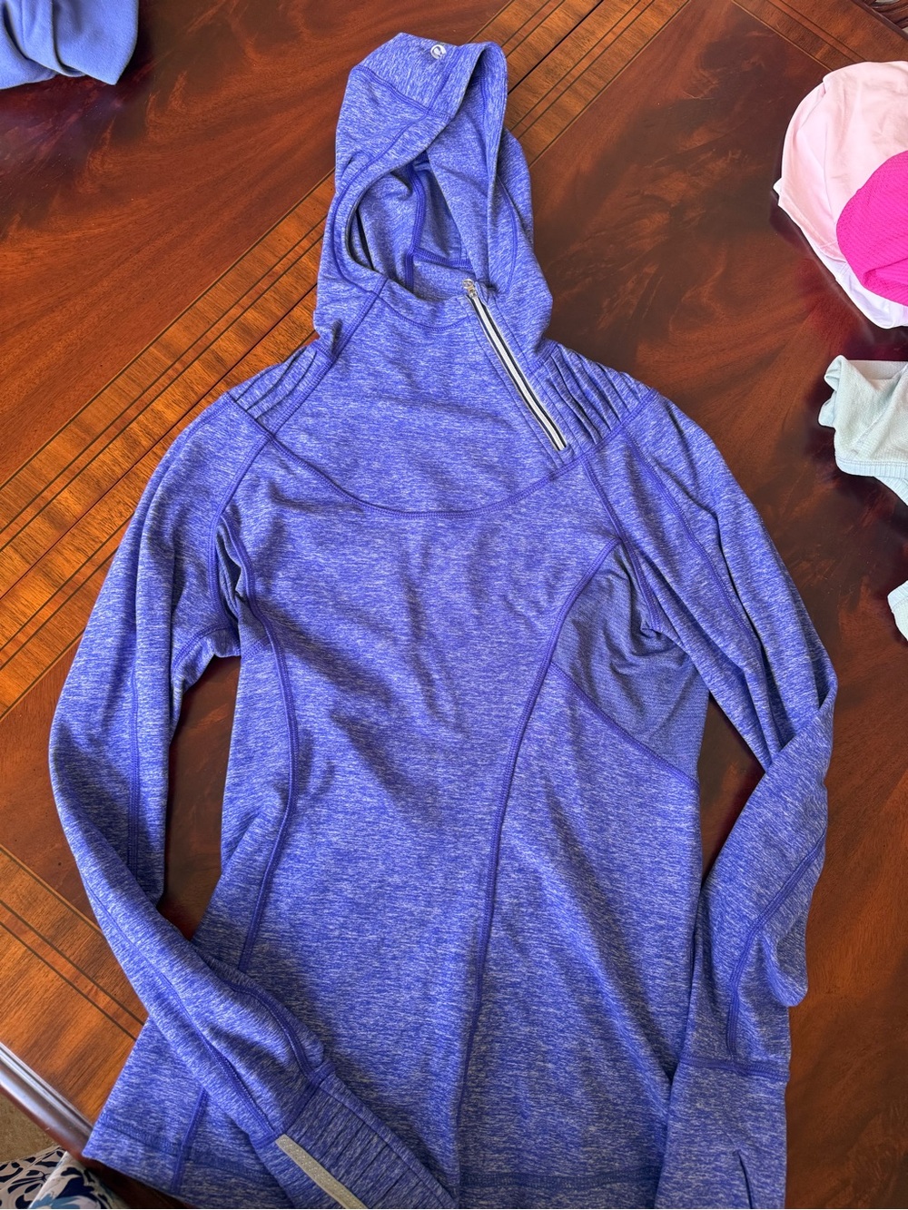 lululemon athletica Heathered Purple Cozy Zip-Hood Long Sleeve